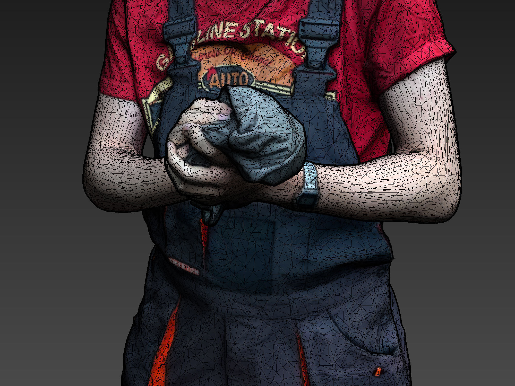 Stylized Car Mechanic Character 3D model_5