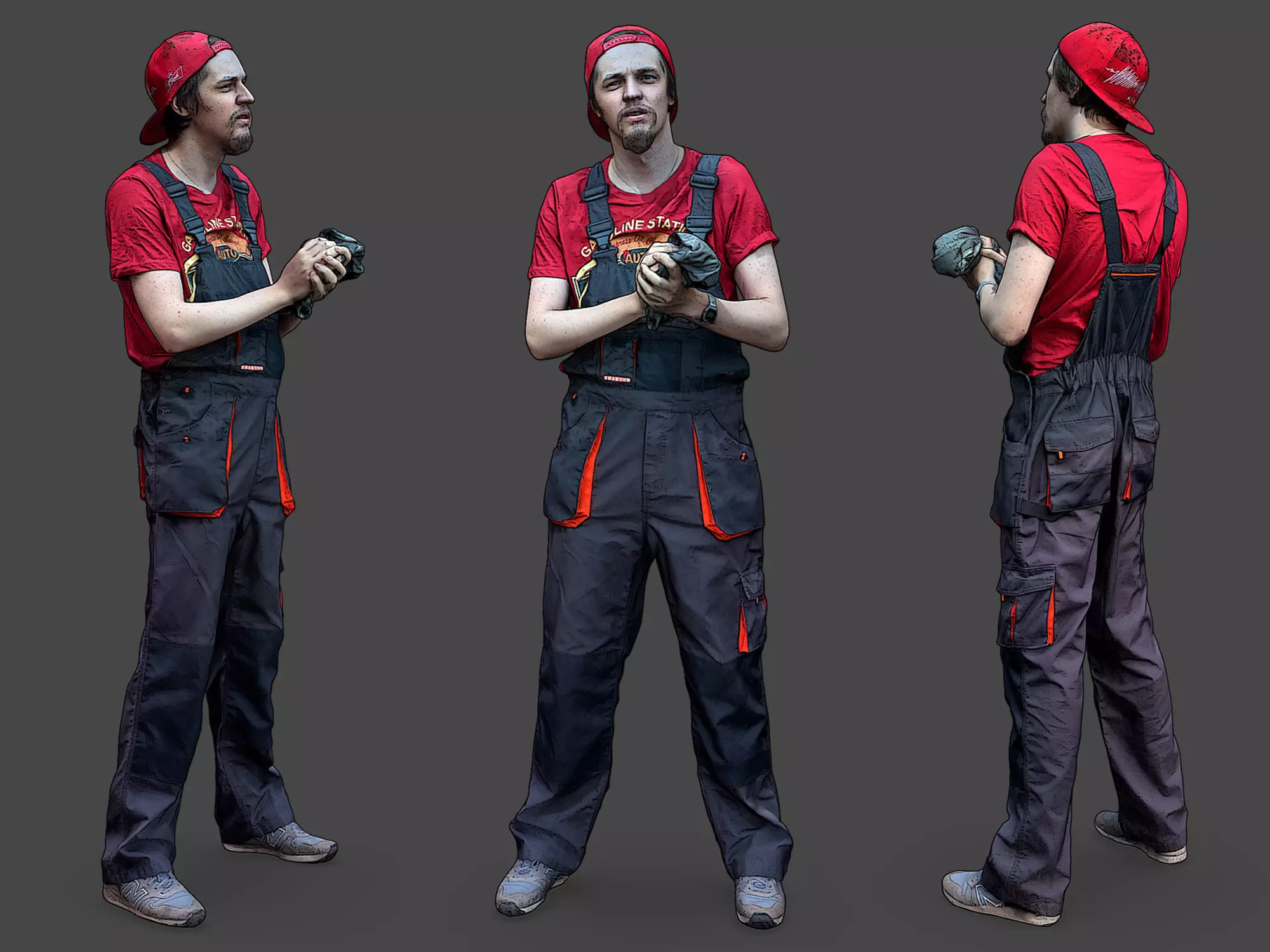 Stylized Car Mechanic Character 3D model_0