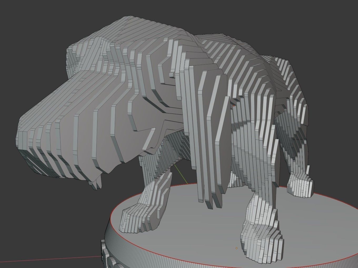 Parametric Asia Basset Hound Dog Low-poly 3D model_8