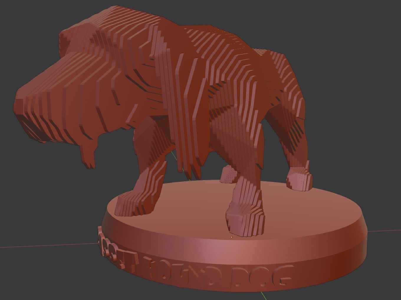 Parametric Asia Basset Hound Dog Low-poly 3D model_10