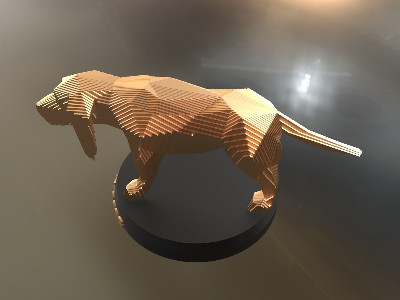 Parametric Asia Basset Hound Dog Low-poly 3D model_5
