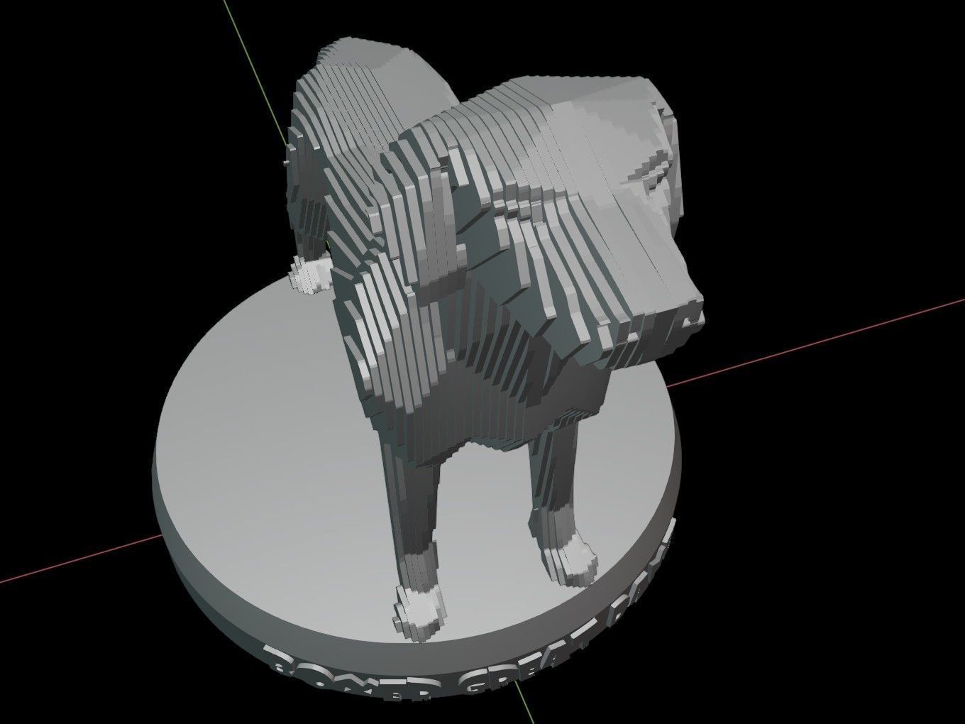 Parametric Boxer Great Dane Low-poly 3D model_8