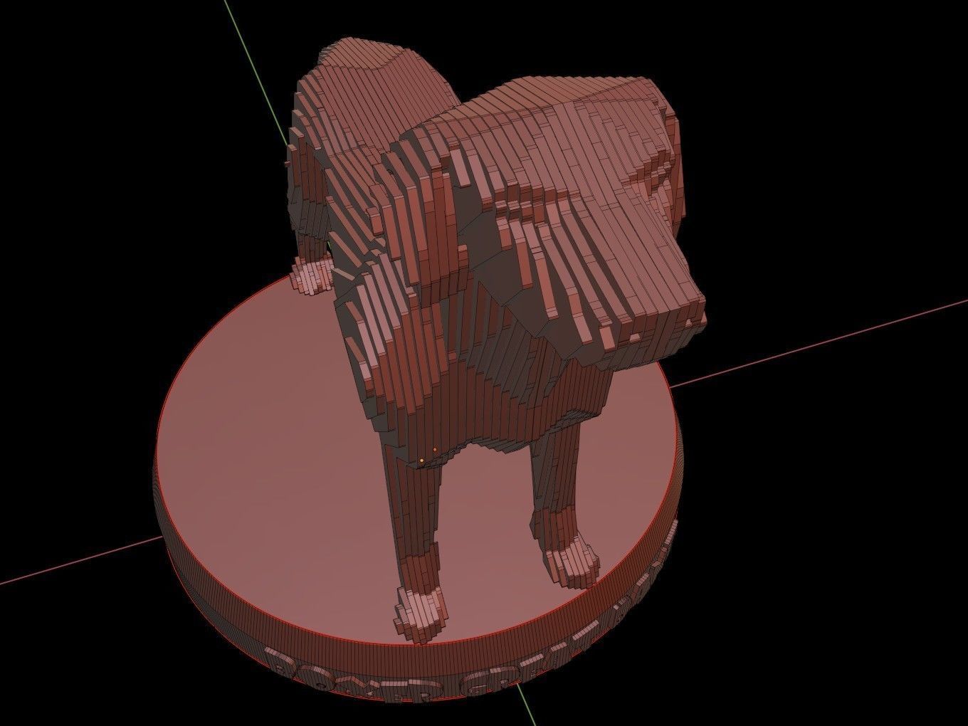 Parametric Boxer Great Dane Low-poly 3D model_10