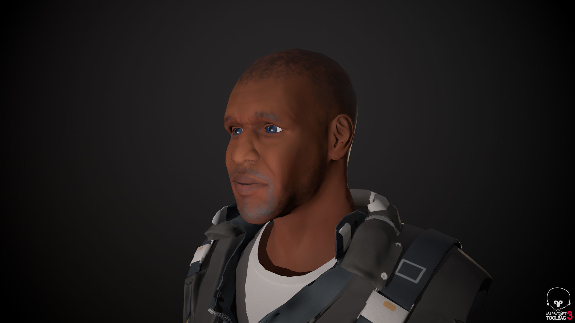 Game Ready Prop man in suit Low-poly 3D model_3