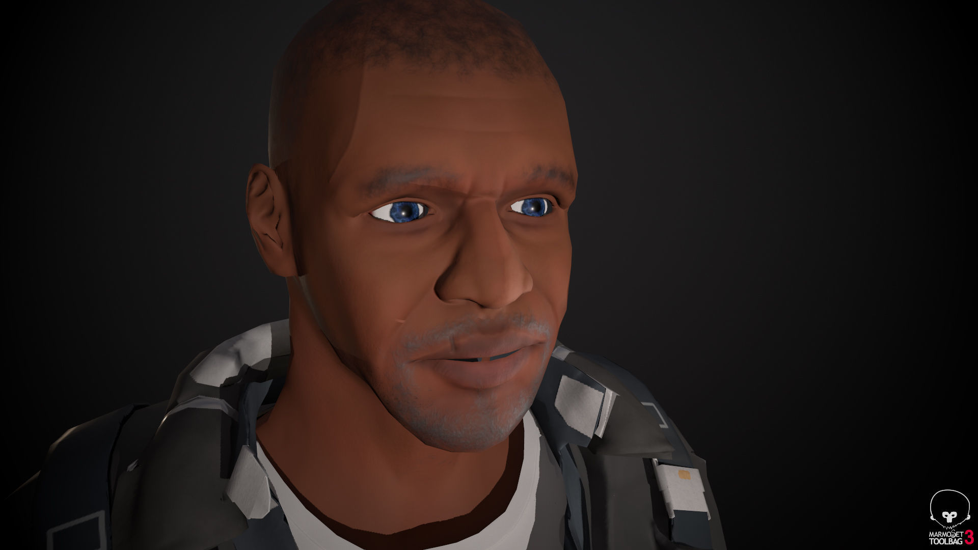 Game Ready Prop man in suit Low-poly 3D model_4