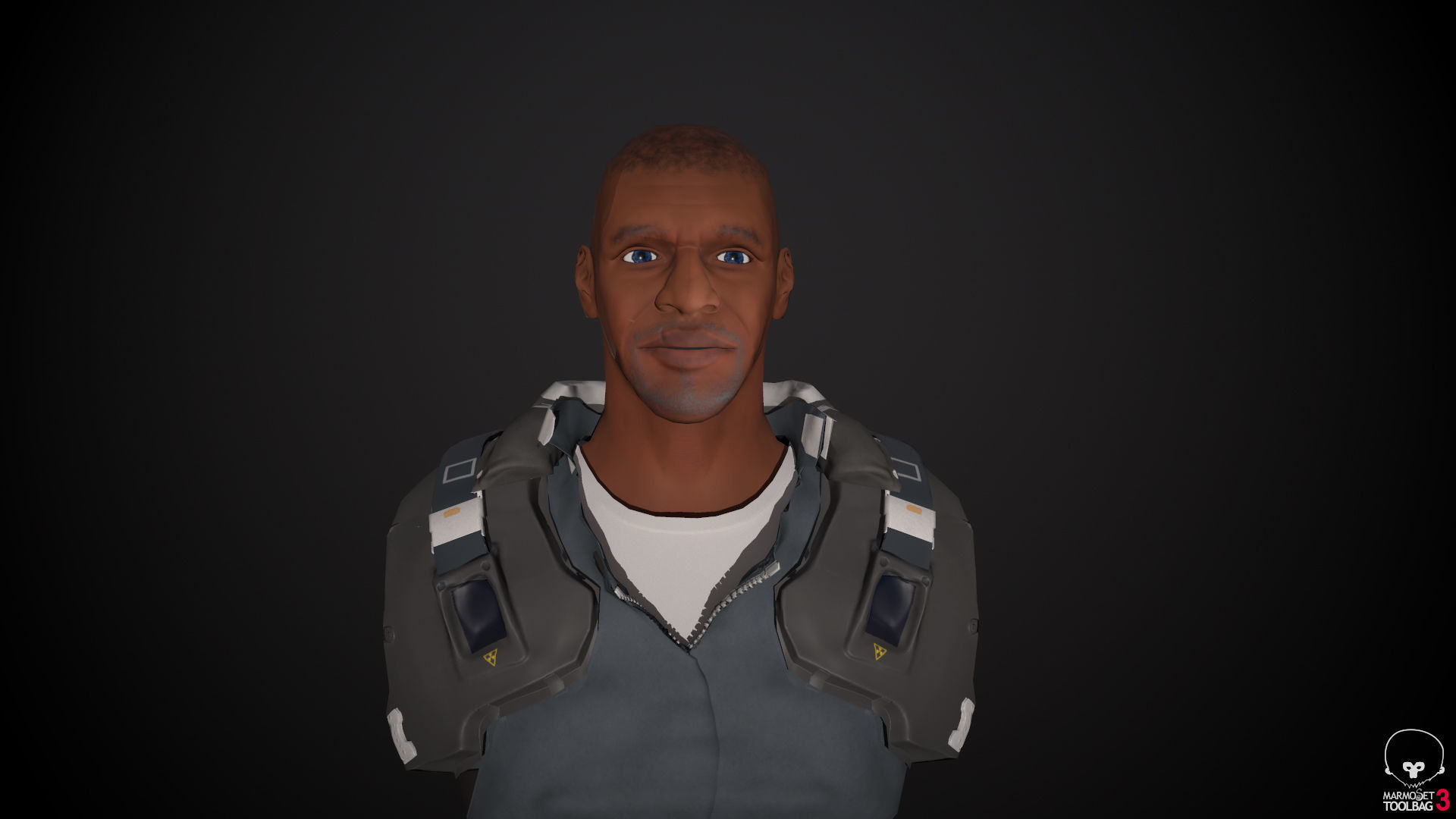 Game Ready Prop man in suit Low-poly 3D model_1