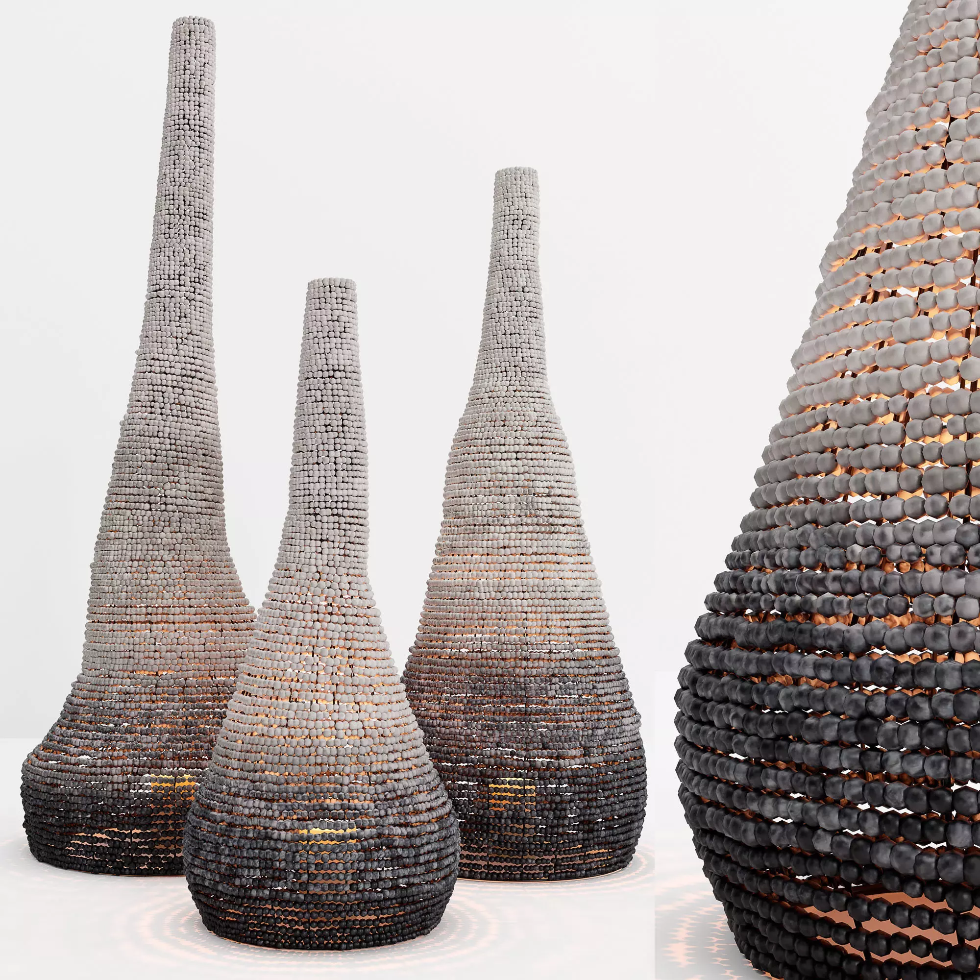 Moringa floor sculptures  3D model_0