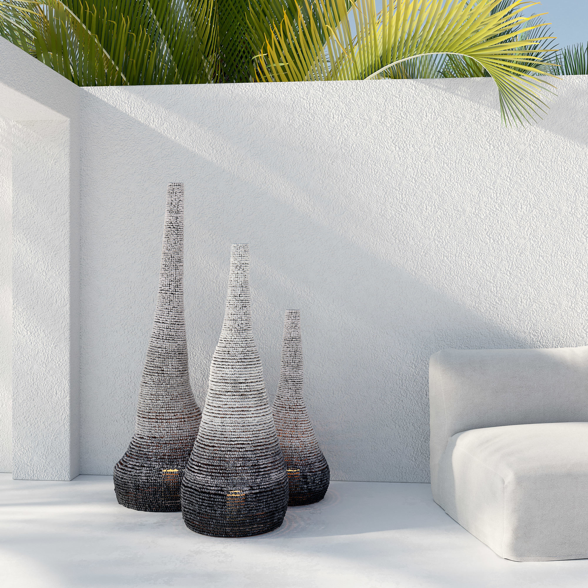 Moringa floor sculptures  3D model_2