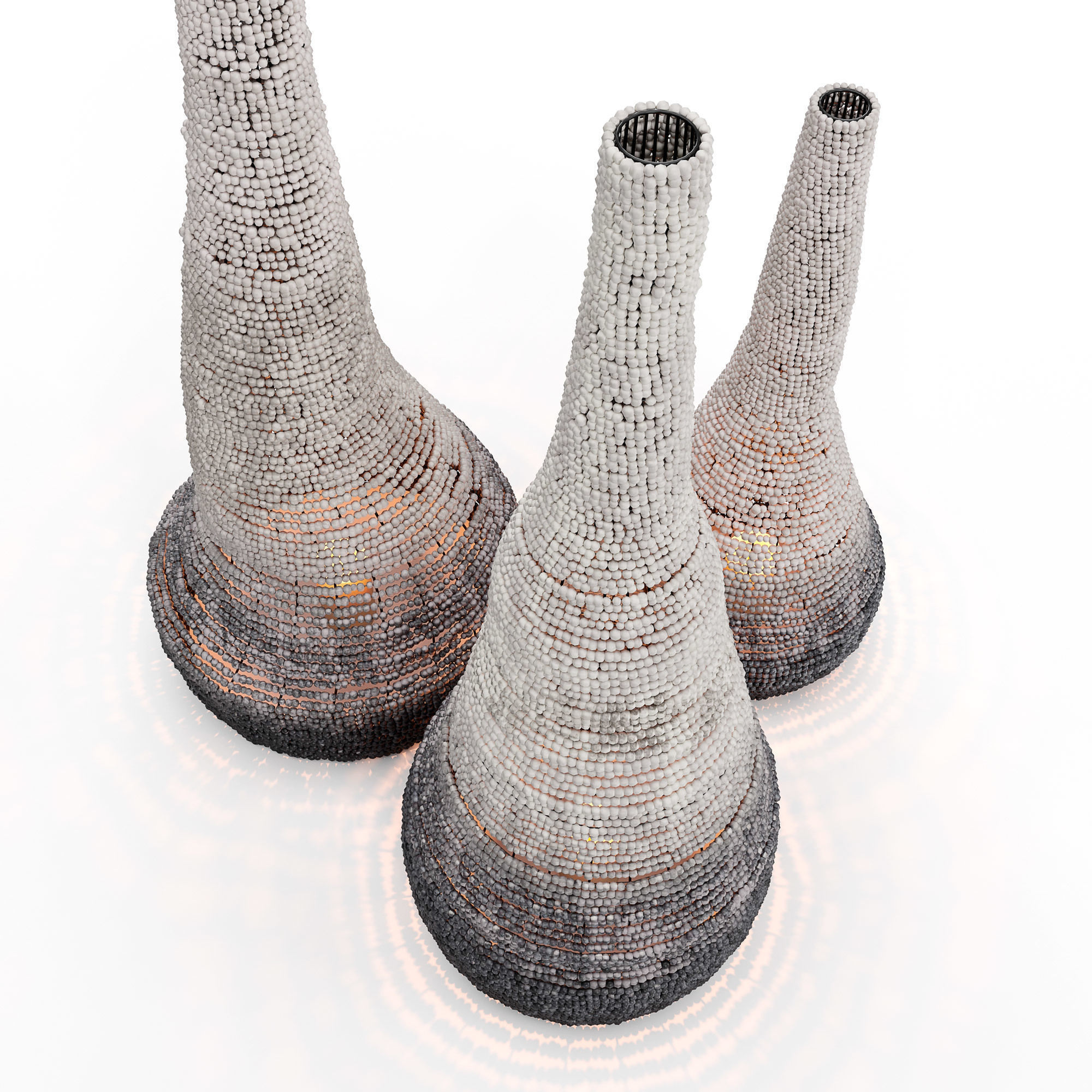 Moringa floor sculptures  3D model_5