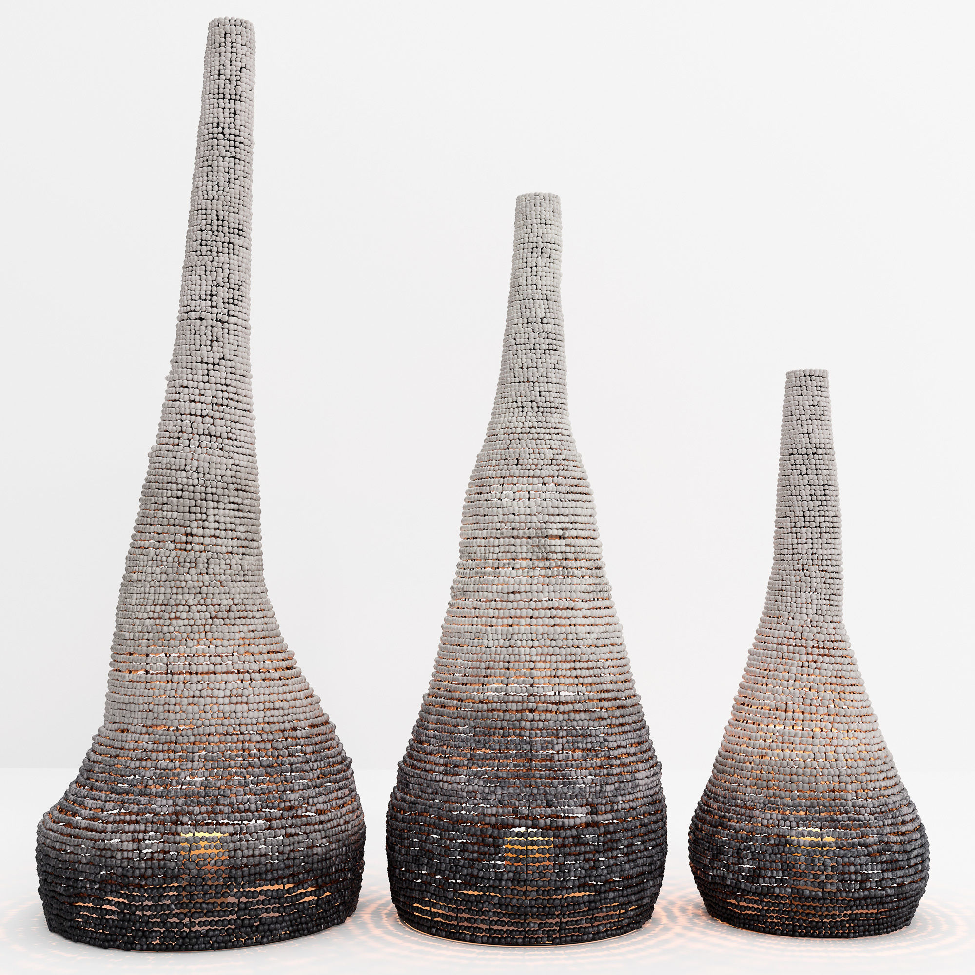 Moringa floor sculptures  3D model_1