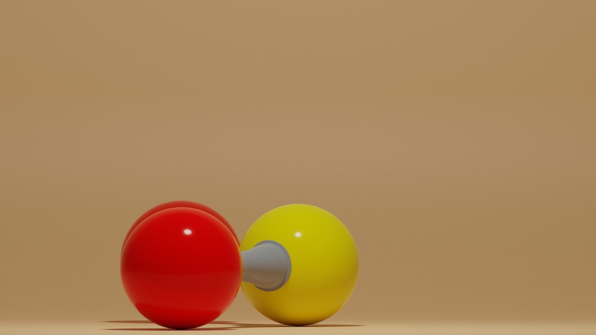 Sulfur Dioxide Molecule SO2 Low-poly 3D model_14