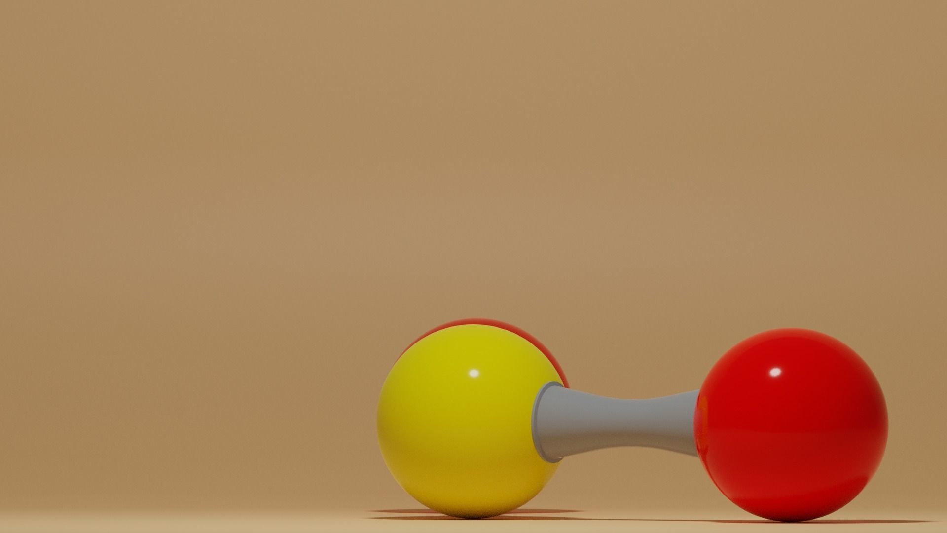 Sulfur Dioxide Molecule SO2 Low-poly 3D model_9