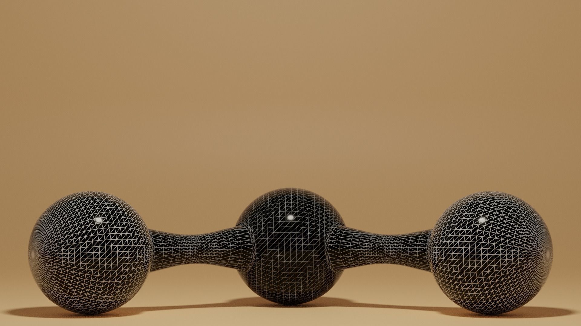 Sulfur Dioxide Molecule SO2 Low-poly 3D model_4