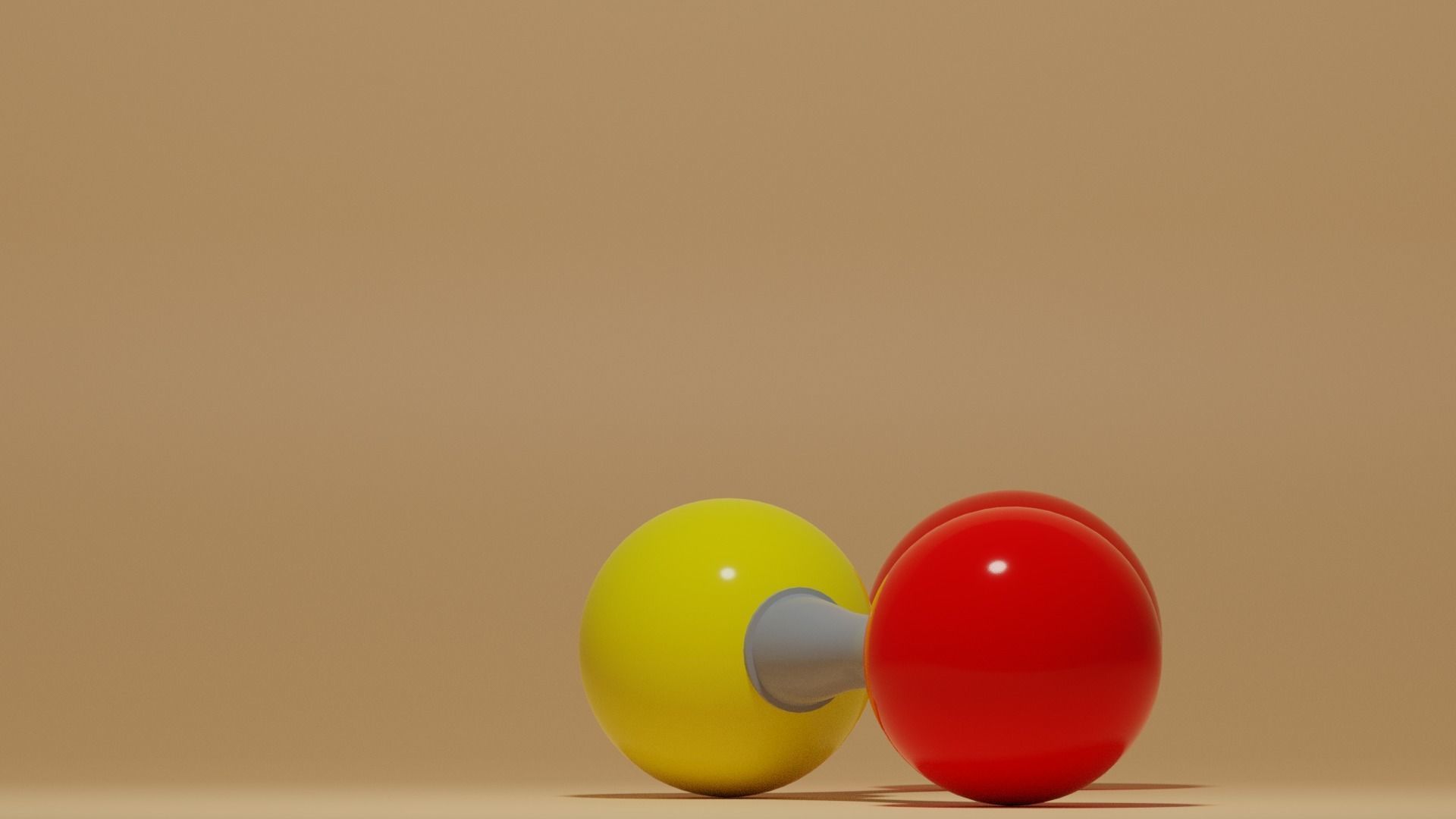 Sulfur Dioxide Molecule SO2 Low-poly 3D model_8