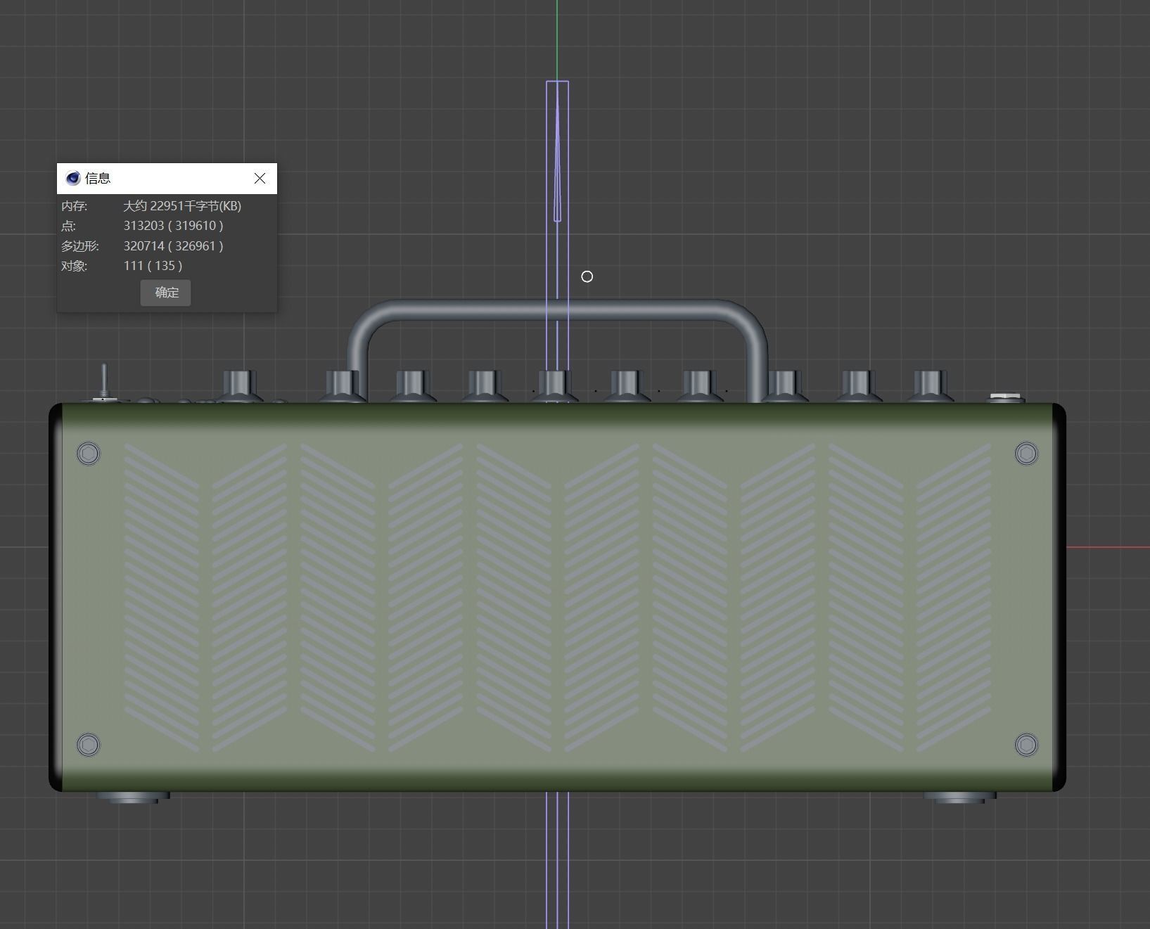 sound guitar amplifier 3D model_7