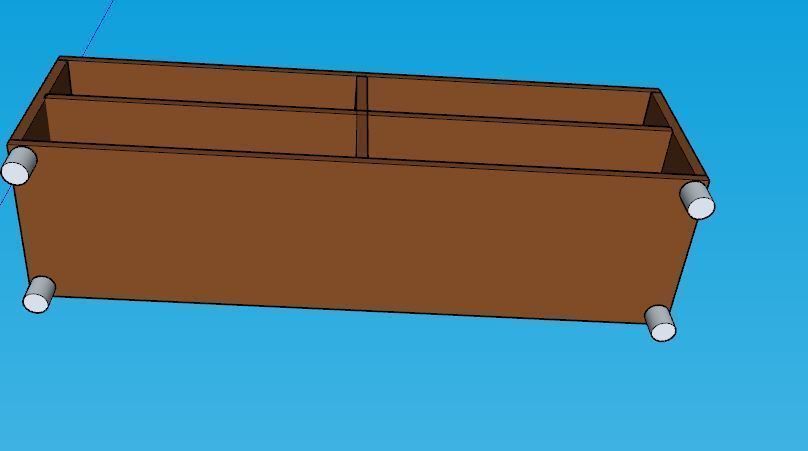 Basic TV Stand Free 3D model_3