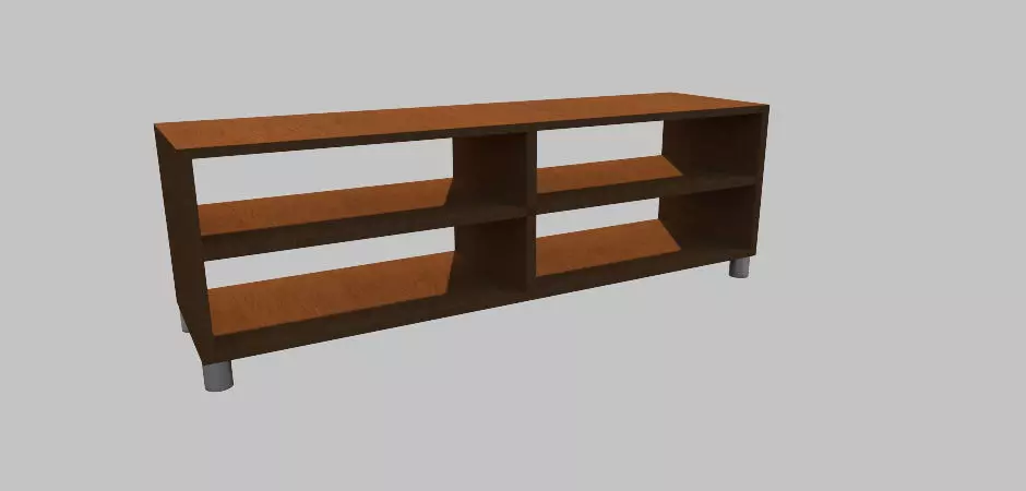 Basic TV Stand Free 3D model_0