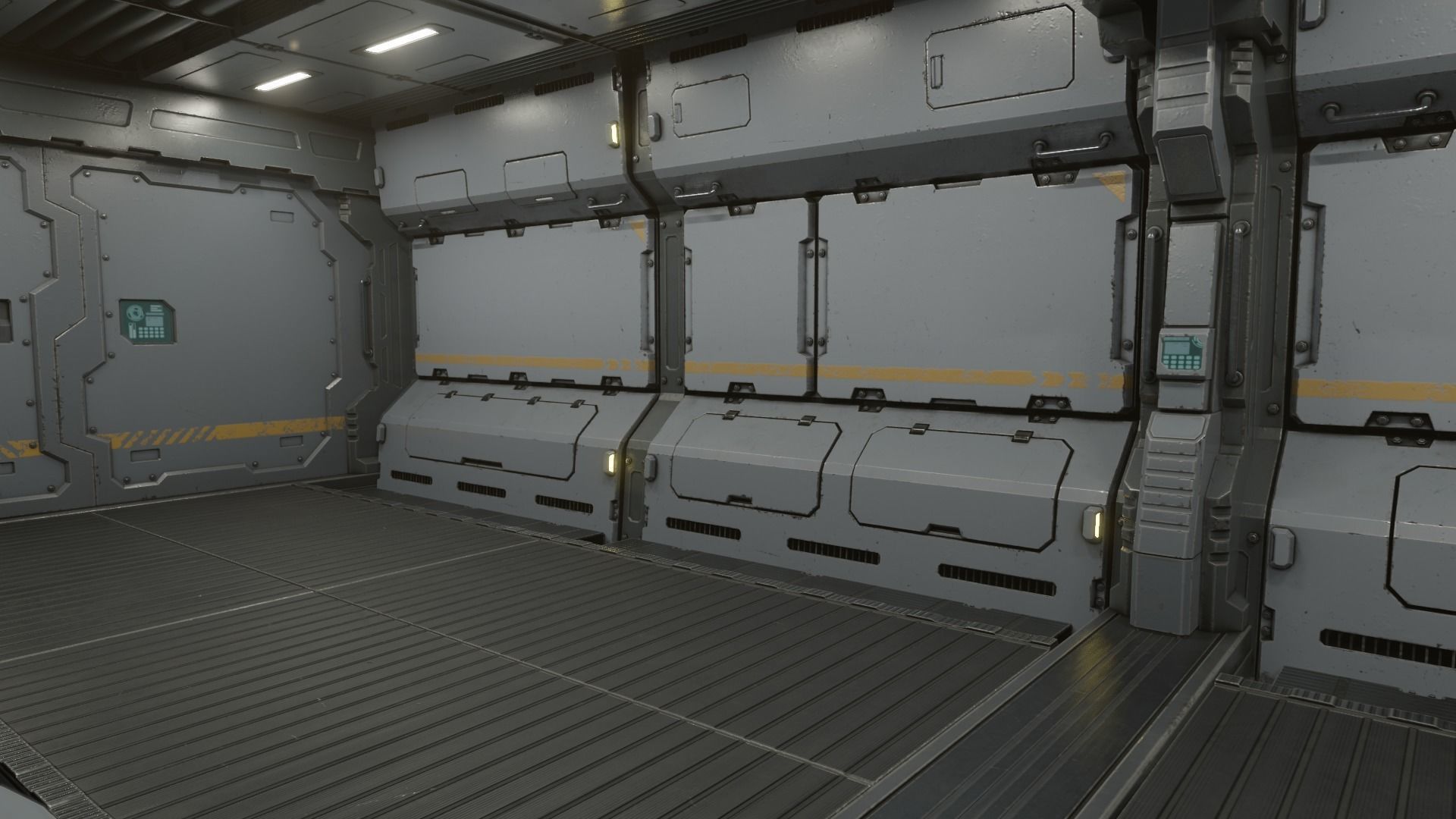 Sci-Fi Corridor 001 Concept Low-poly 3D model_12