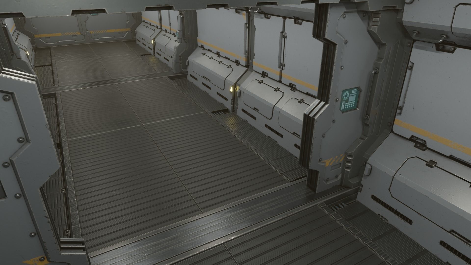 Sci-Fi Corridor 001 Concept Low-poly 3D model_11