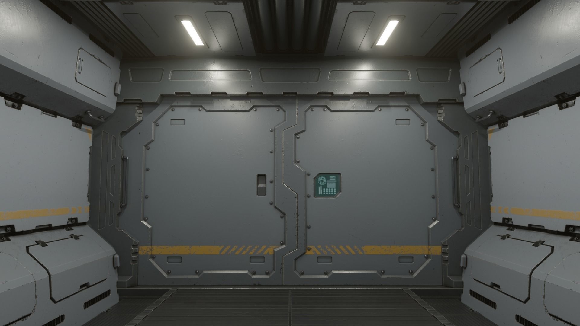 Sci-Fi Corridor 001 Concept Low-poly 3D model_7