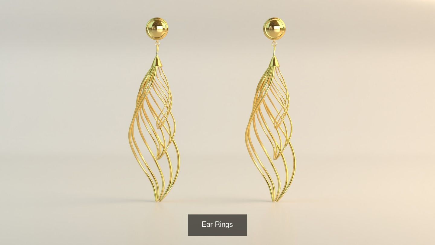 Ear Rings 3D Model Collection_10
