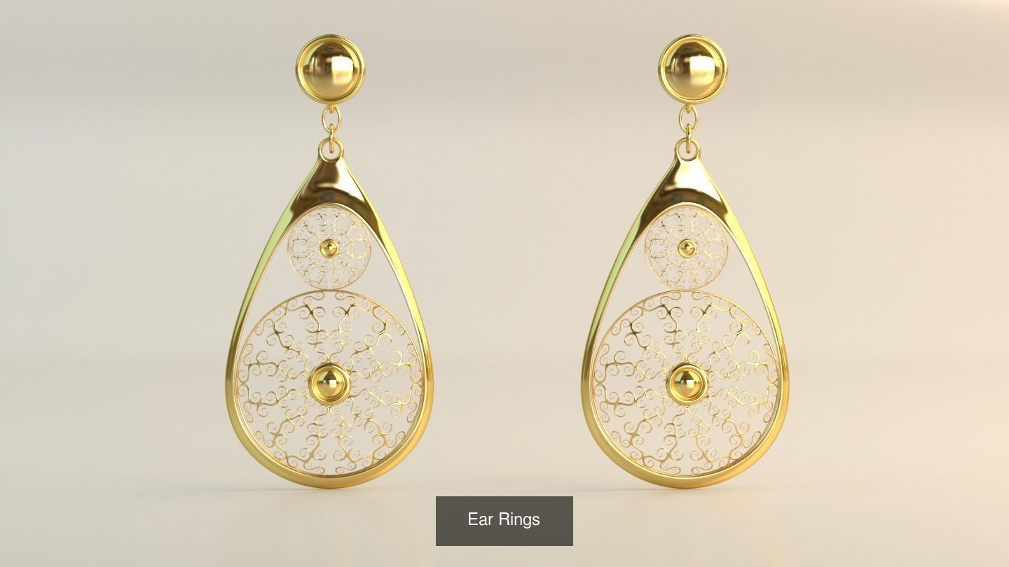 Ear Rings 3D Model Collection_136