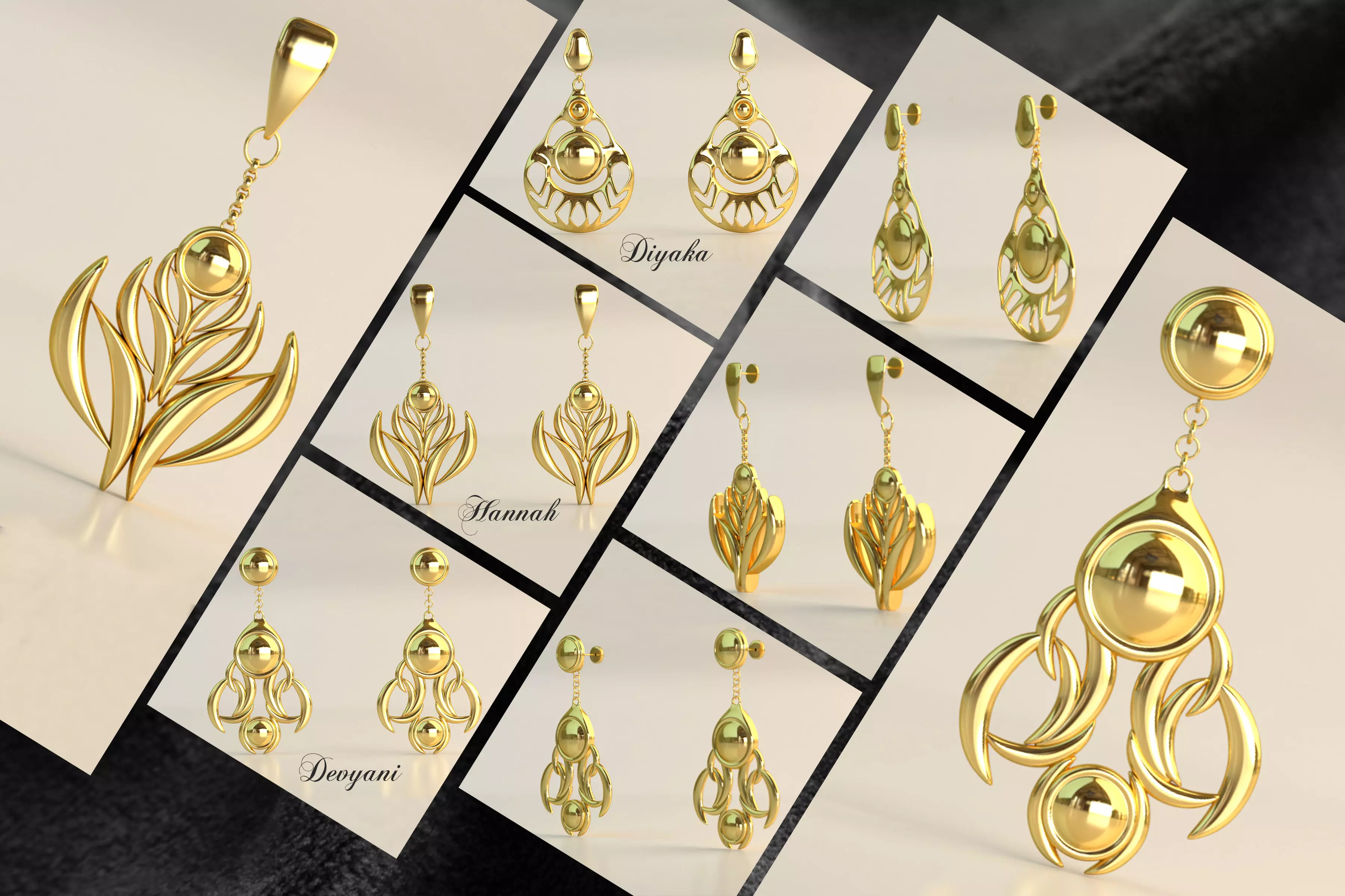 Ear Rings 3D Model Collection_0