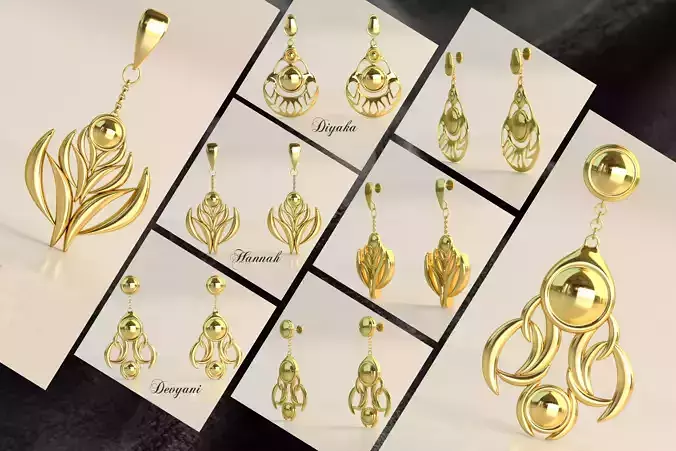 Ear Rings 3D Model Collection