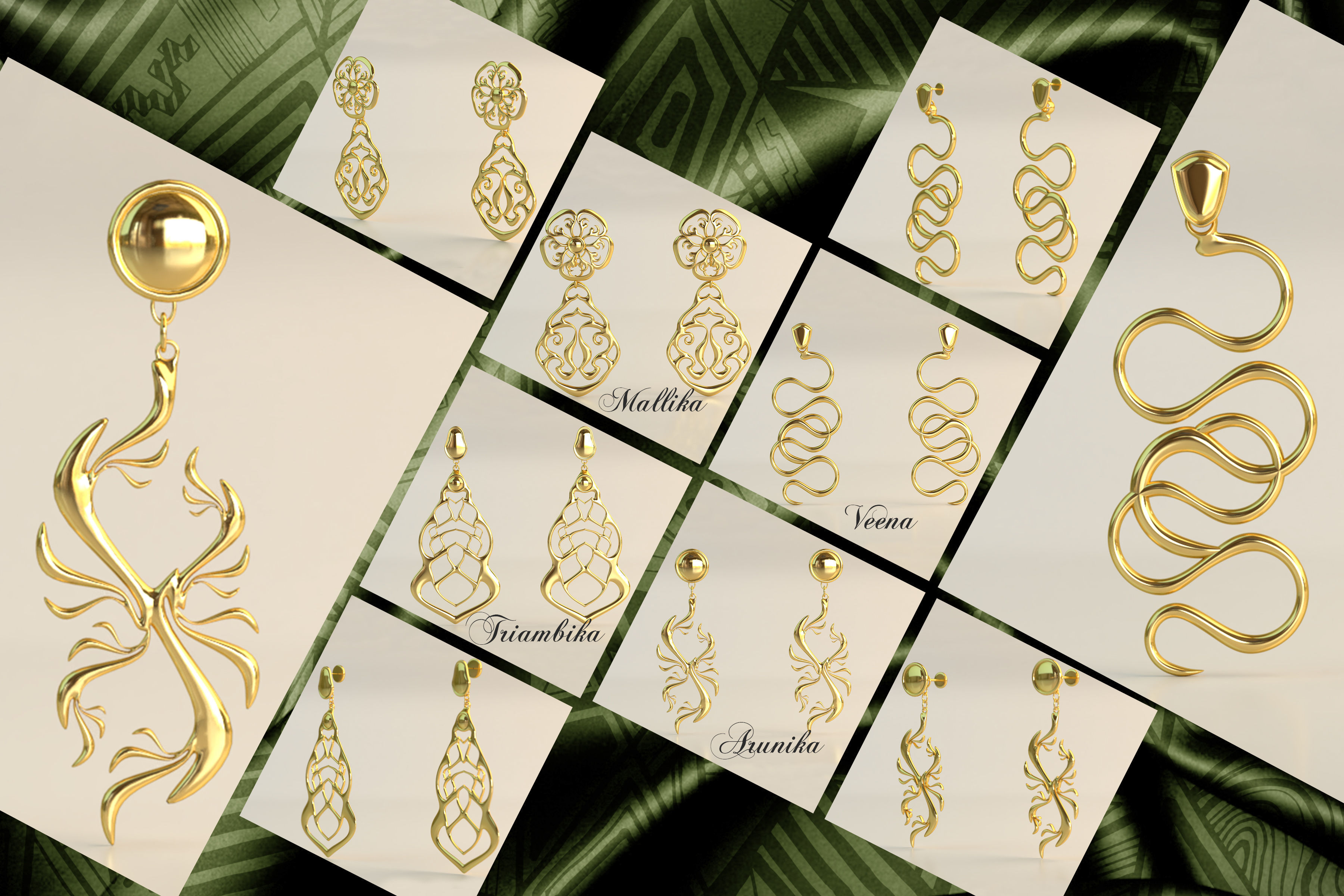 Ear Rings 3D Model Collection_1