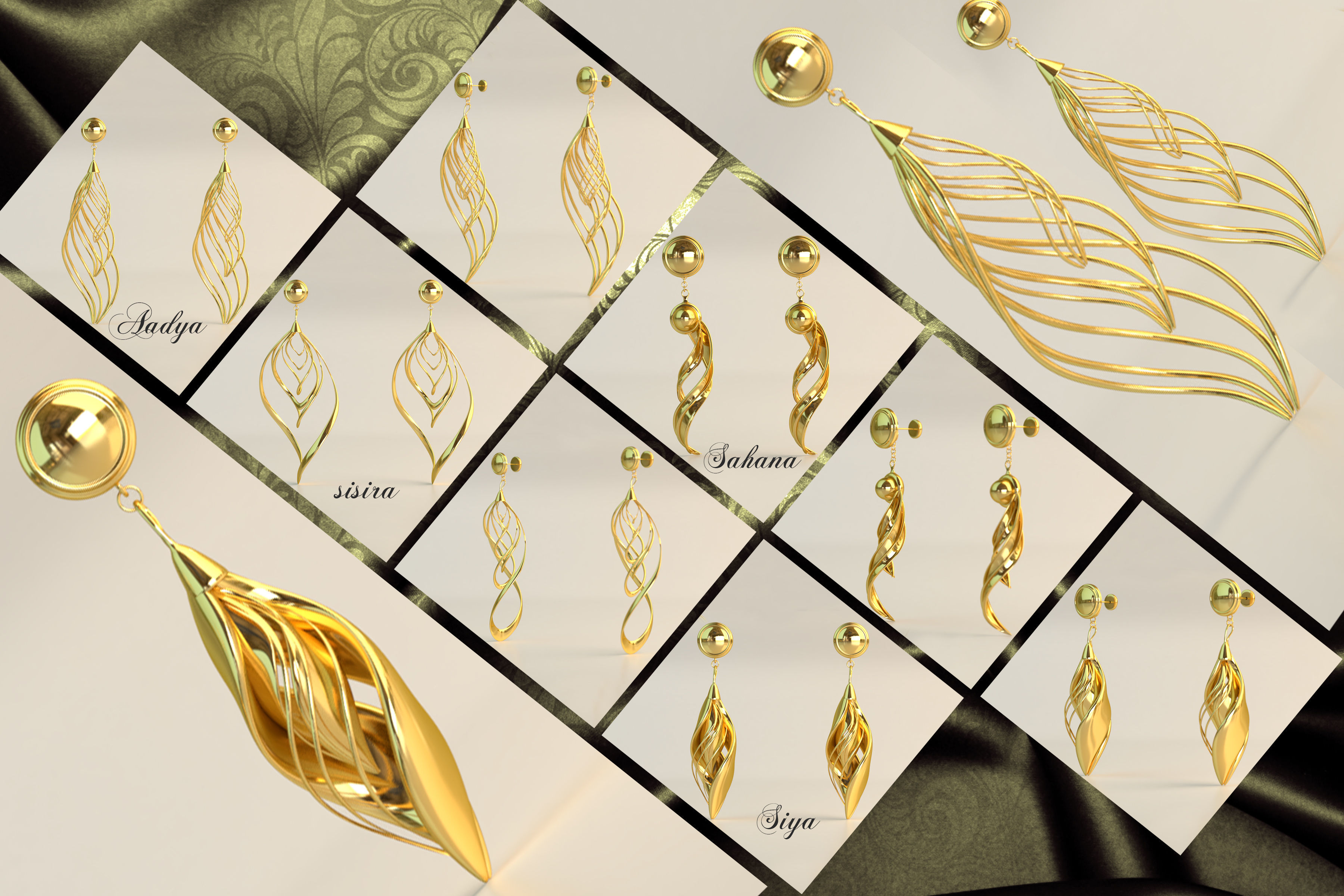 Ear Rings 3D Model Collection_11