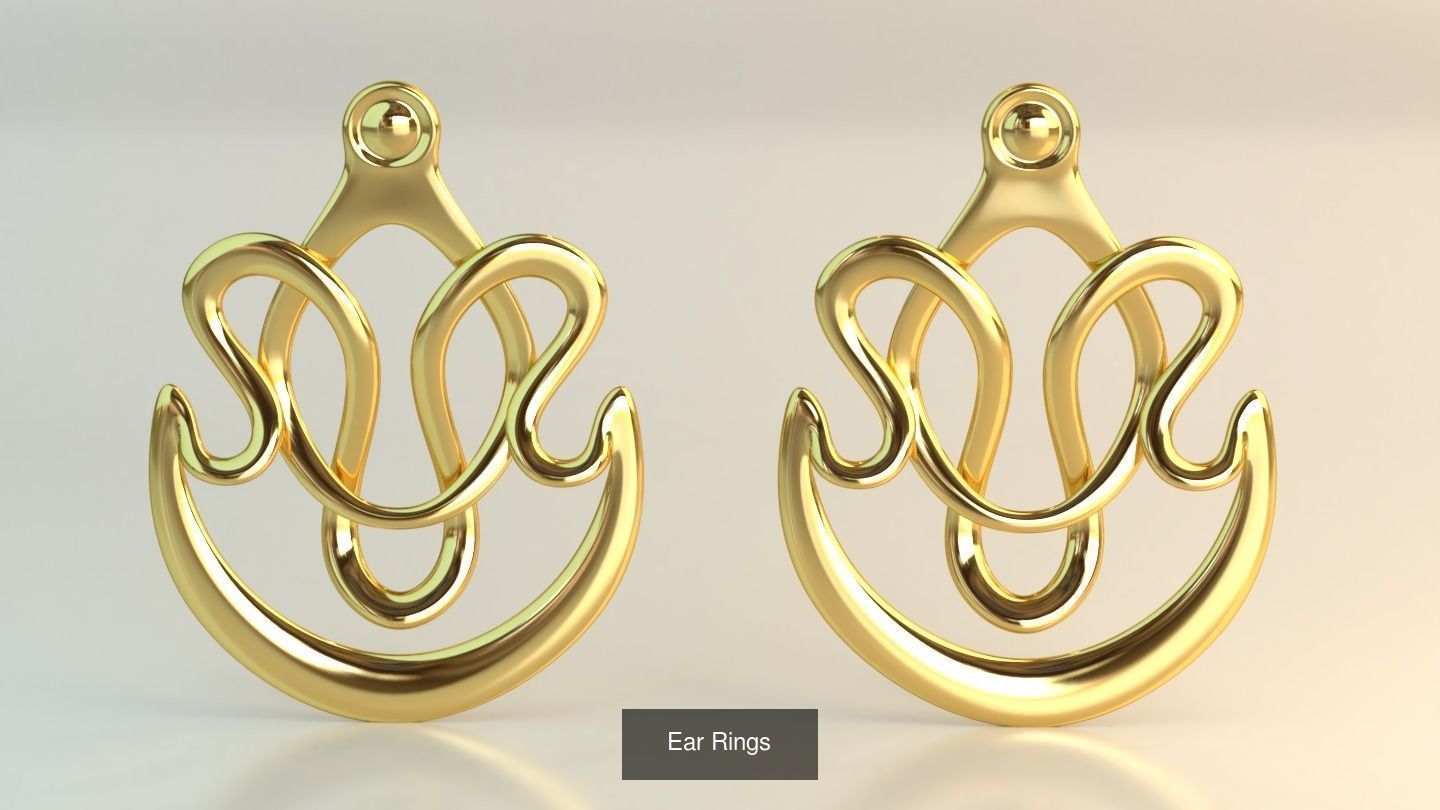 Ear Rings 3D Model Collection_12