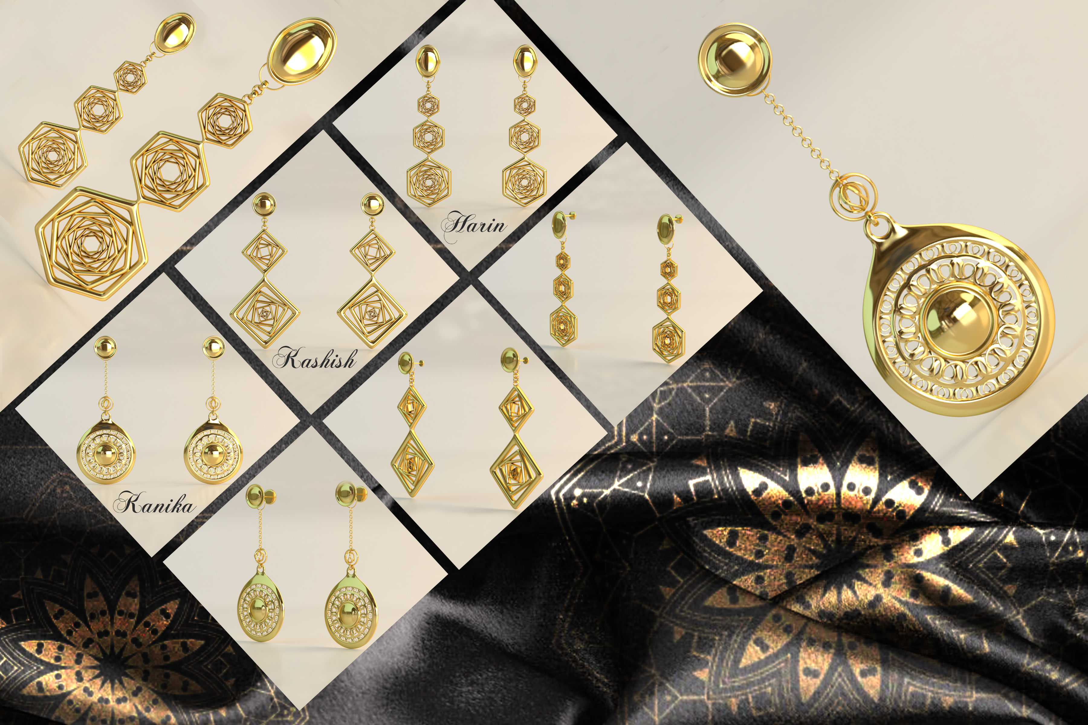 Ear Rings 3D Model Collection_2