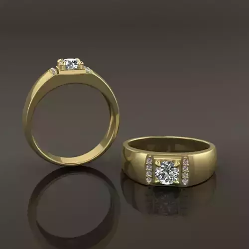 Signet Diamond Rounded Top Ring Mix Size 7-12