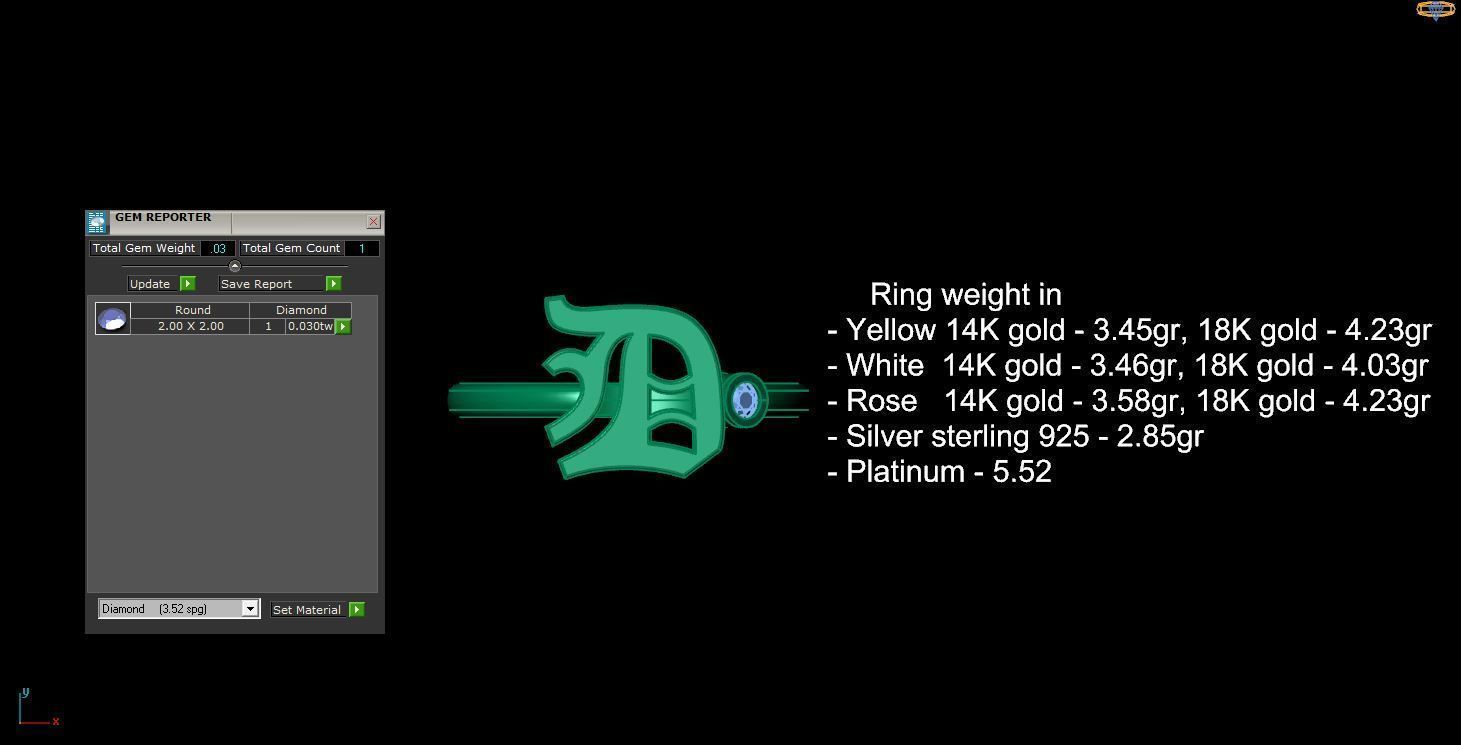 - Old English font ring D 3D print model_12