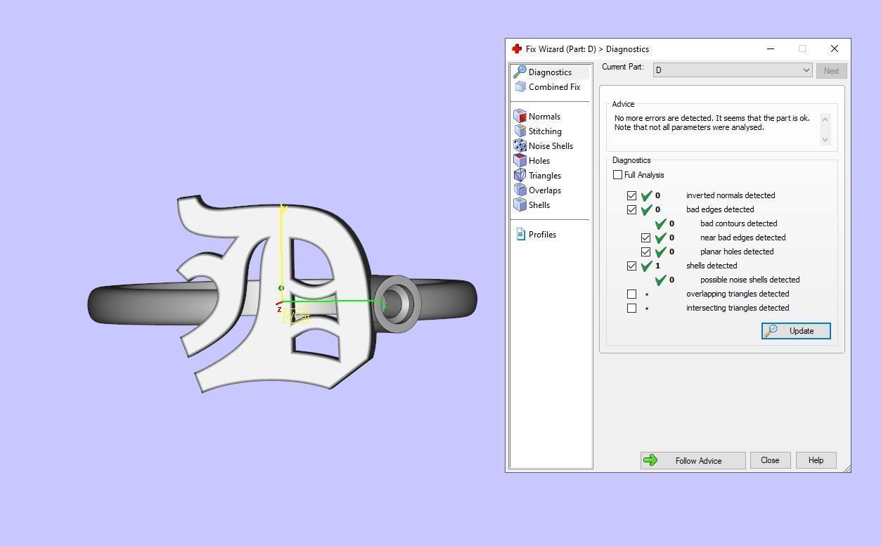 - Old English font ring D 3D print model_13