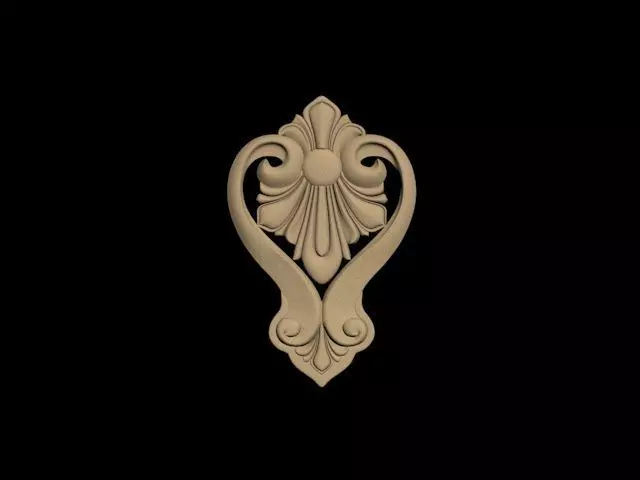 plaster ornate carving 3D model_0