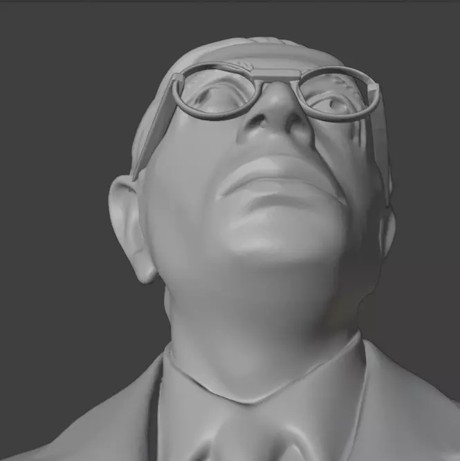 Jean-Paul Sartre 3D print model_9