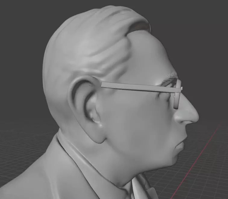 Jean-Paul Sartre 3D print model_12