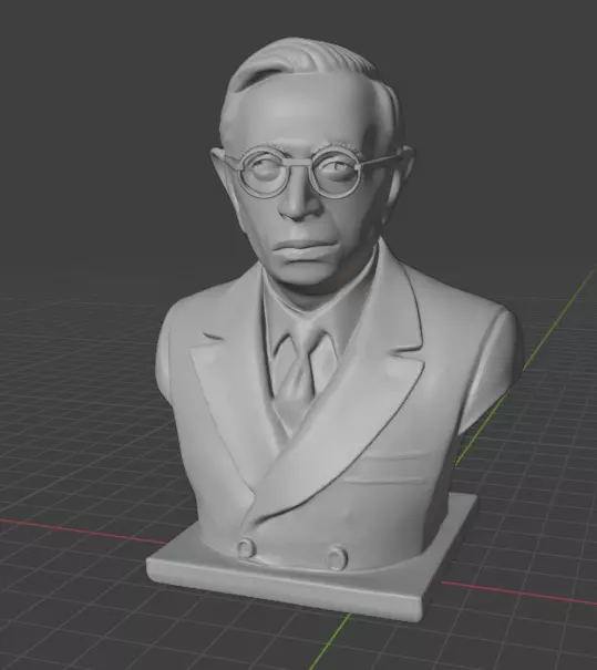 Jean-Paul Sartre 3D print model_19