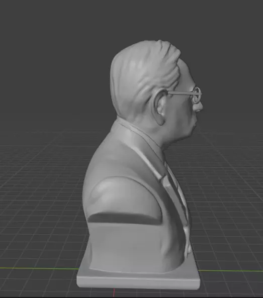 Jean-Paul Sartre 3D print model_1