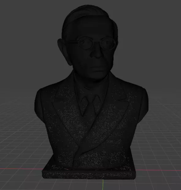 Jean-Paul Sartre 3D print model_14