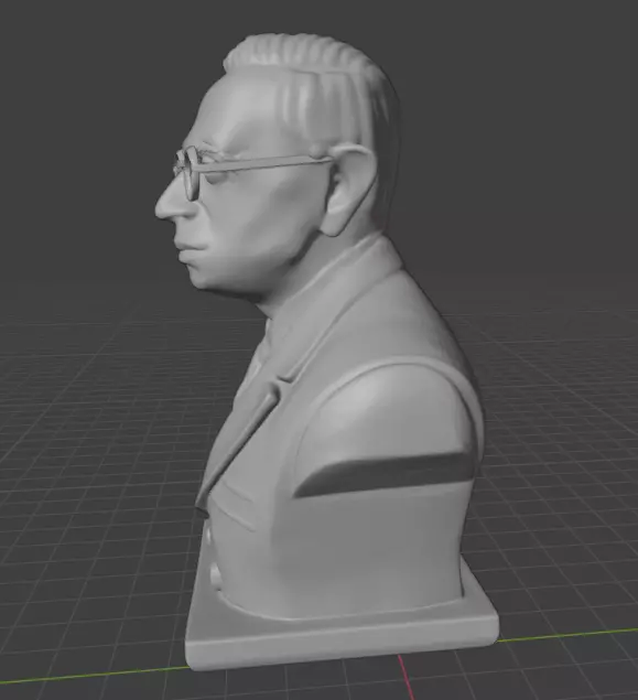 Jean-Paul Sartre 3D print model_21