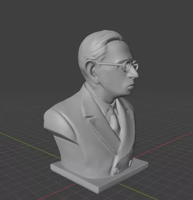 Jean-Paul Sartre 3D print model_2