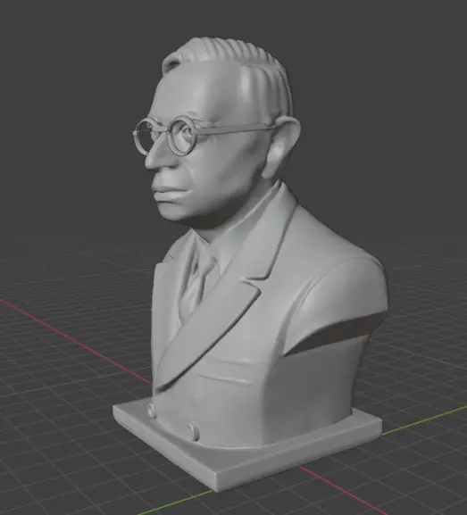 Jean-Paul Sartre 3D print model_20