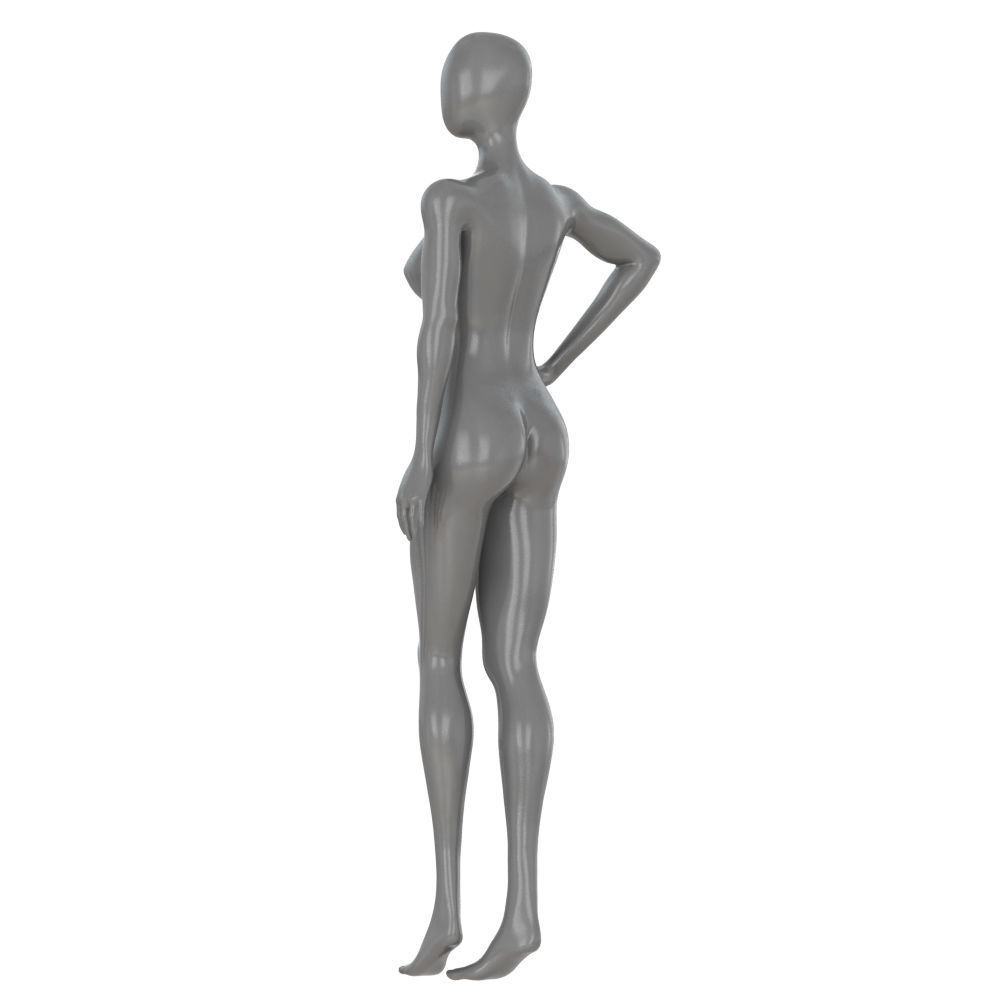 Female gray mannequin 86 3D model_3