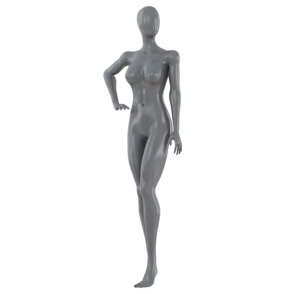 Female gray mannequin 86 3D model_0
