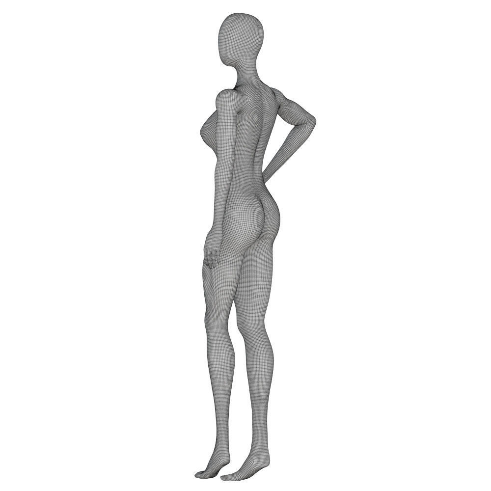 Female gray mannequin 86 3D model_6