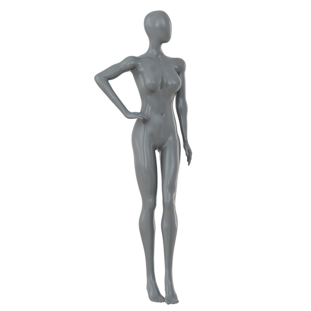 Female gray mannequin 86 3D model_1