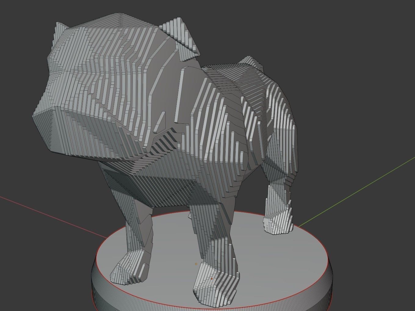 Parametric Bulldog Low-poly 3D model_7