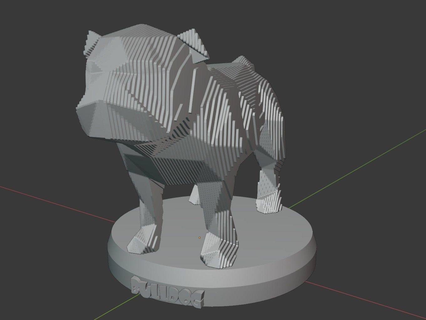 Parametric Bulldog Low-poly 3D model_6
